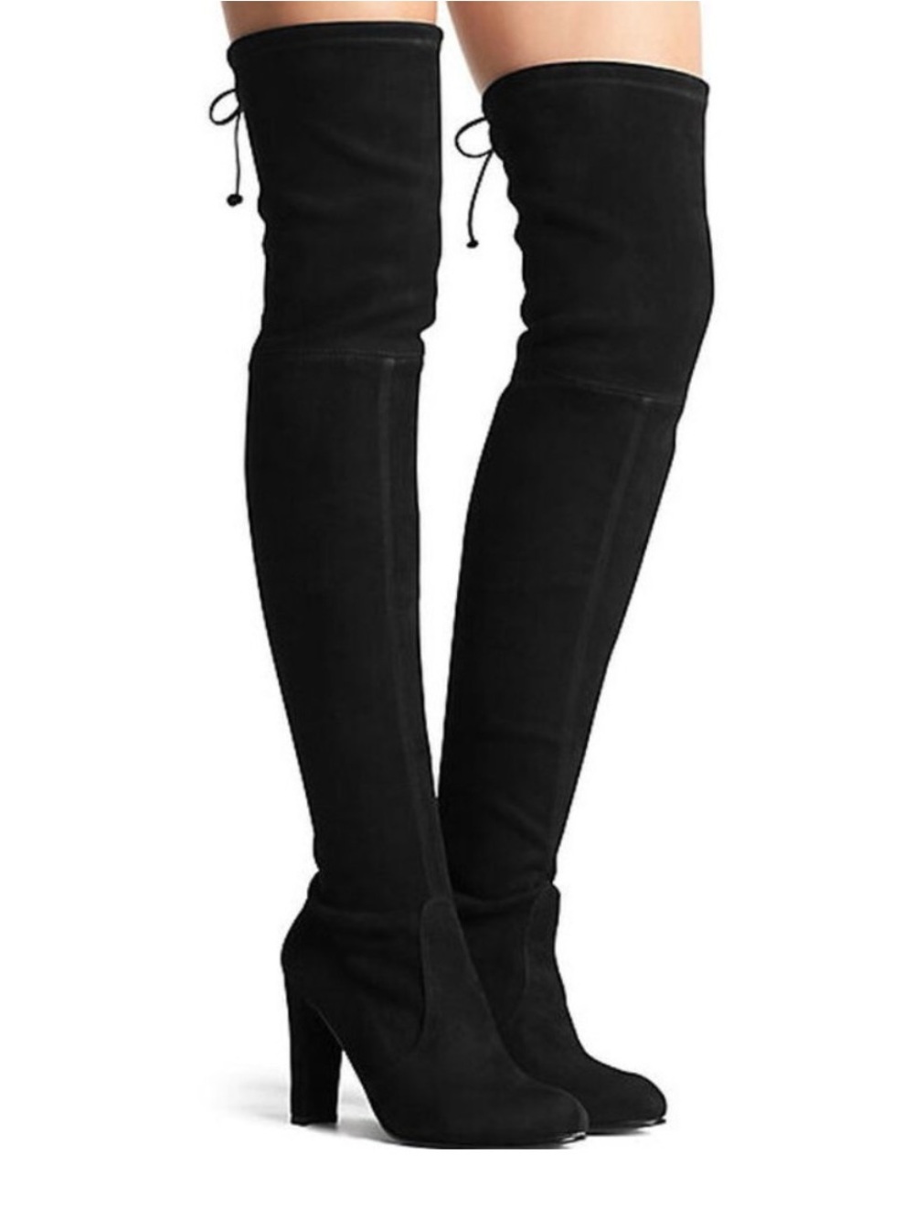 Brand New Stuart Weitzman Highland Black Suede Over-The-Knee Boots - Picture 3 of 3